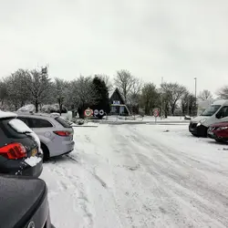  - Snow at Kinross Service Station M90